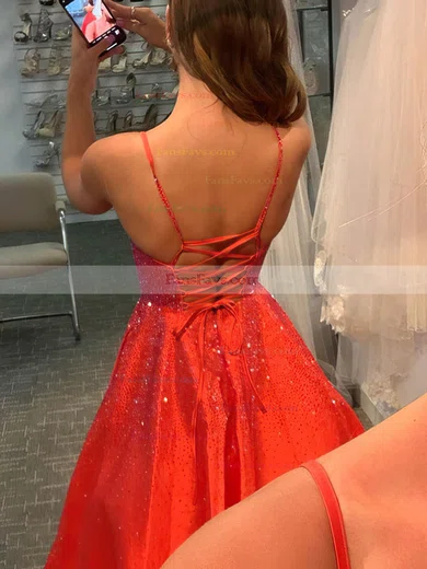 Princess V-neck Satin Floor-length Prom Dresses With Pockets #Favs020113286