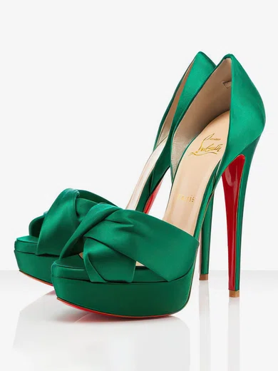 Women's Green Satin Pumps #Favs03030288