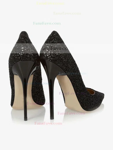 Women's Black Sparkling Glitter Pumps #Favs03030302
