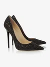 Women's Black Sparkling Glitter Pumps #Favs03030302