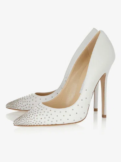 Women's White Velvet Closed Toe with Rivet #Favs03030305