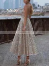 A-line Sweetheart Sequined Ankle-length Prom Dresses #Favs020113811