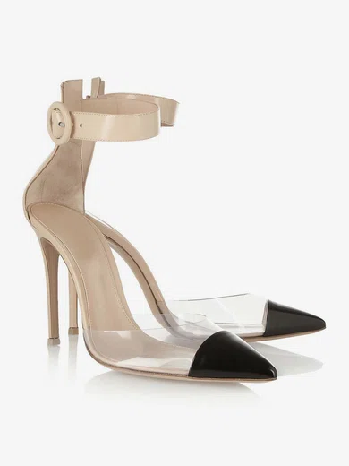 Women's Champagne Real Leather Pumps with Buckle #Favs03030316