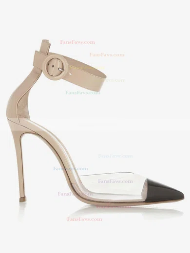 Women's Champagne Real Leather Pumps with Buckle #Favs03030316