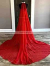 Sheath/Column High Neck Chiffon Stretch Crepe Sweep Train Prom Dresses With Split Front #Favs020113894