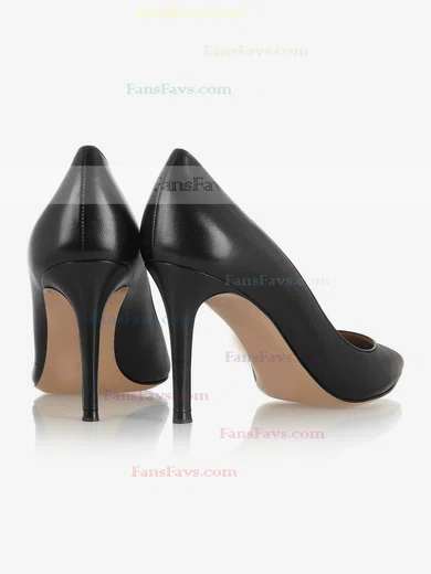 Women's Black Real Leather Pumps #Favs03030320
