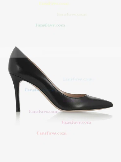 Women's Black Real Leather Pumps #Favs03030320