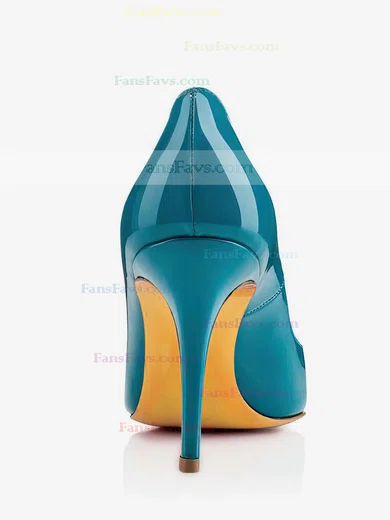 Women's Blue Patent Leather Pumps #Favs03030321