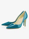 Women's Blue Patent Leather Pumps #Favs03030321