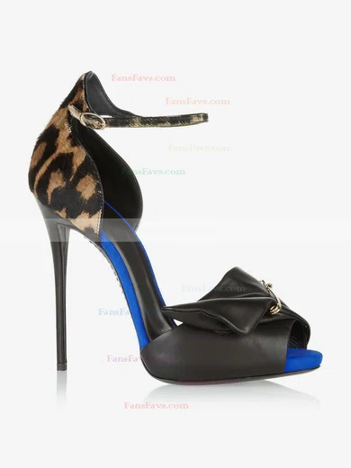 Women's Black Real Leather Pumps with Buckle #Favs03030324